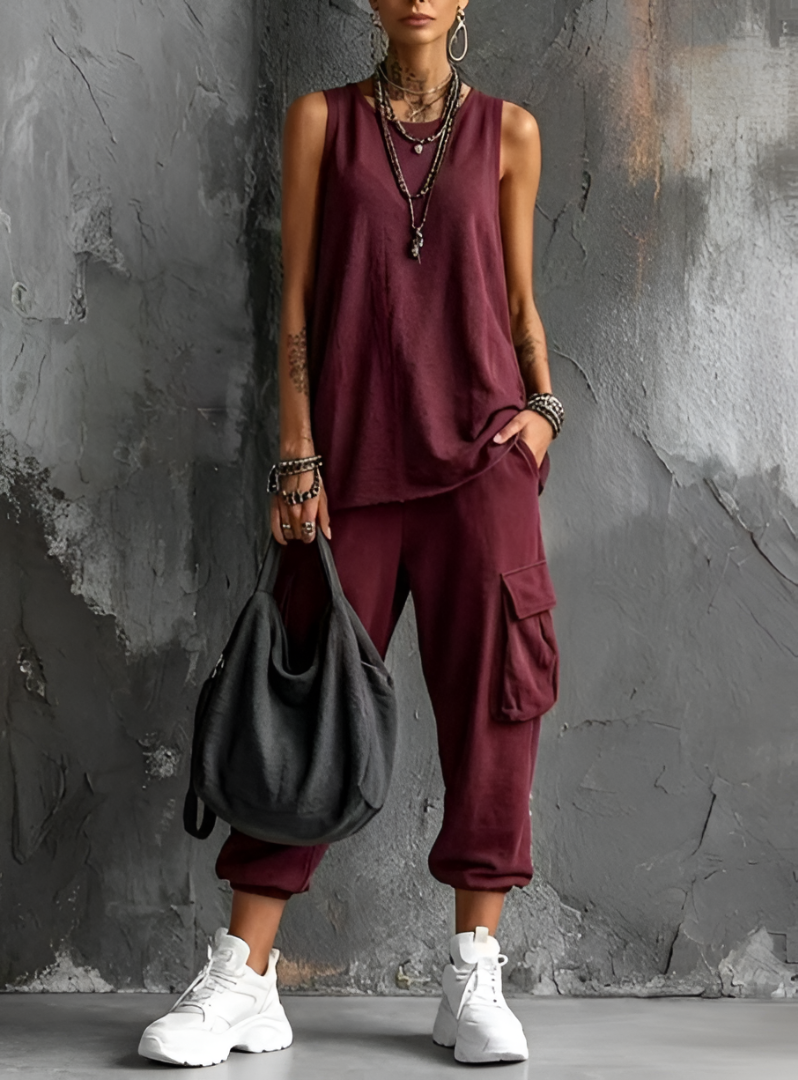 Valentina | Ensemble Casual Souple avec Poches