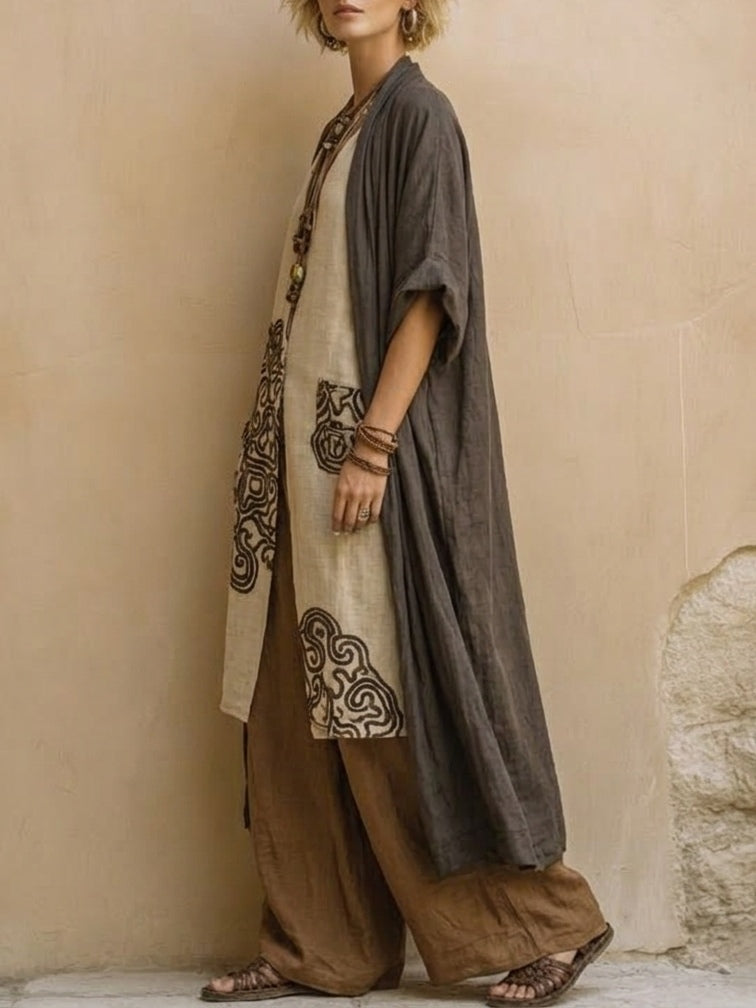 Gabrielle | Ensemble Trois Pièces Bohème Nomade à Motif Tribal