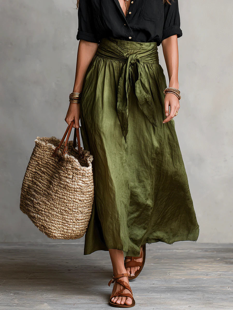 Martina | Robe Longue Asymétrique Élégante et Fluide