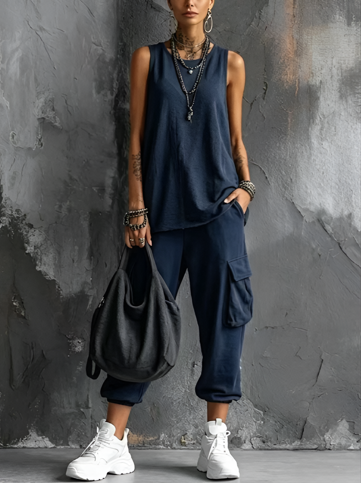 Valentina | Ensemble Casual Souple avec Poches